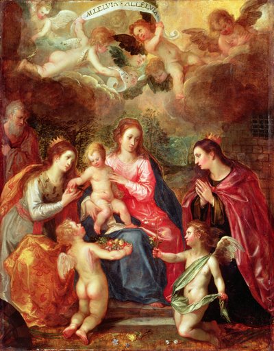 Adoration by Hans I or Johann Rottenhammer